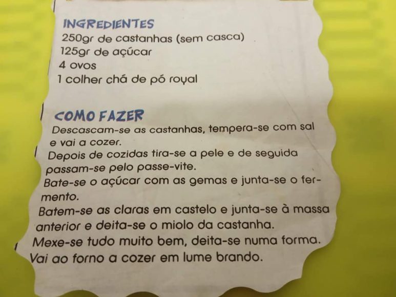 Receita impressa